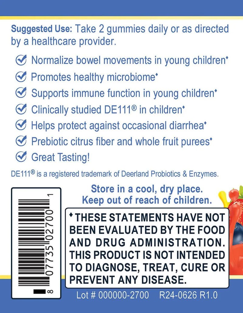 Kids Fruit Buddies Probiotic Gummies 30 ct by Premier Research Labs