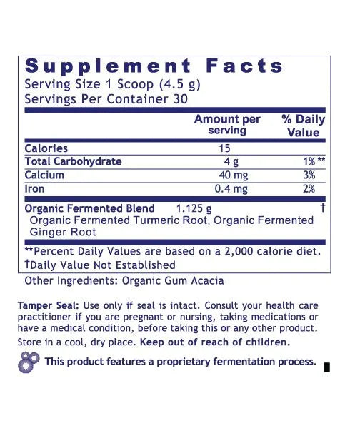 Fermented Turmeric/Ginger 4.7 oz Powder by Premier Research Labs