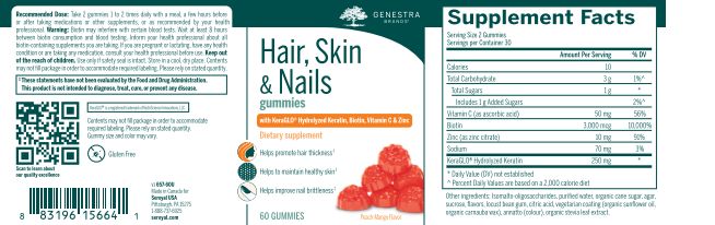 Hair, Skin and Nails Gummies by Genestra