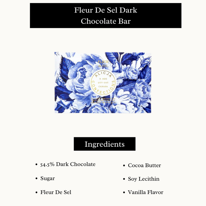 Fleur De Sel Dark Chocolate Bar // Alicja Confections