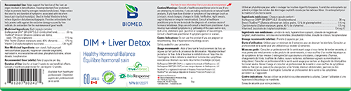 DIM +Liver Detox Capsules 60s by Biomed