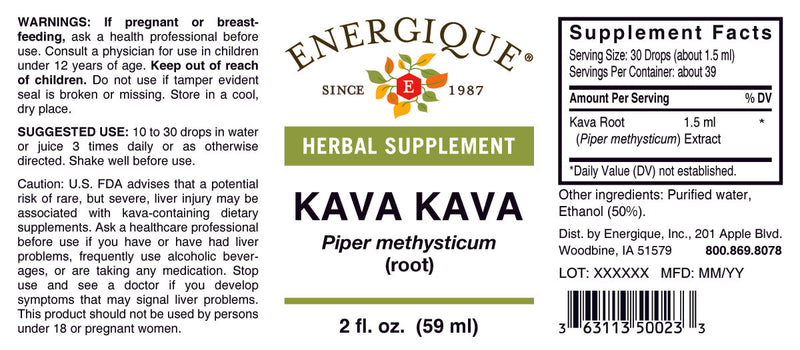 Kava Kava 2oz 50% by Energique