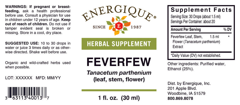 Feverfew 1 oz by Energique