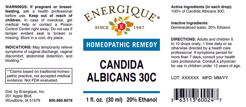 Candida Albicans 30C 1 oz by Energique