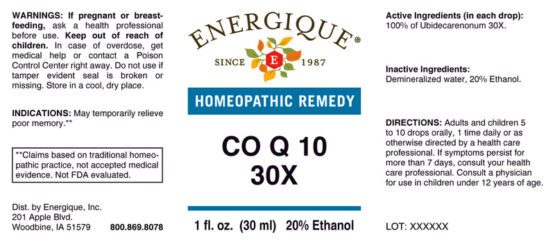 CO Q-10 30 x 1 oz by Energique