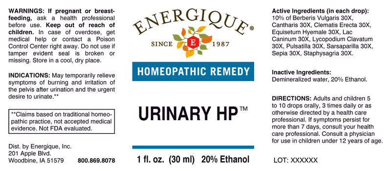 Urinary HP 1 oz by Energique