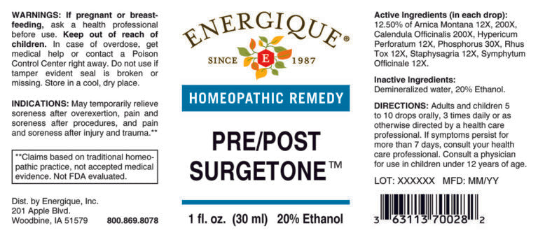 Pre/Post Surgetone 1 oz by Energique