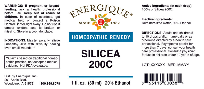 Silicea 200C 1 oz by Energique