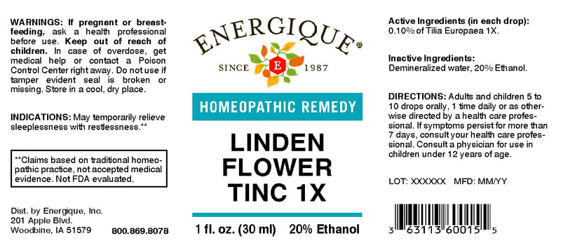 Linden Flower Tinc 1X 1 oz by Energique
