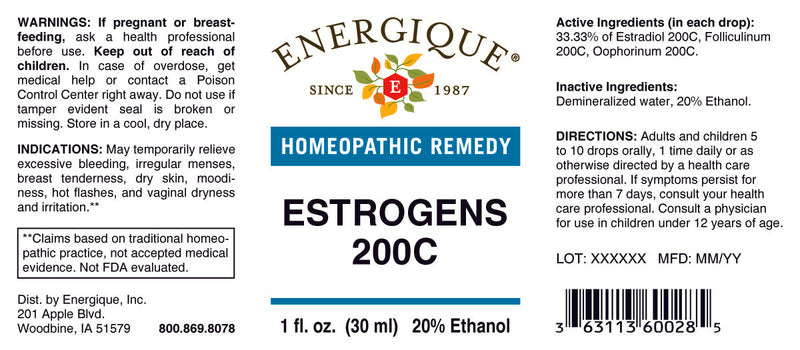 Estrogens 200c 1 oz by Energique