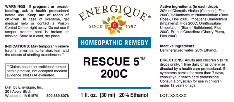 Rescue 5 200c 1 oz by Energique