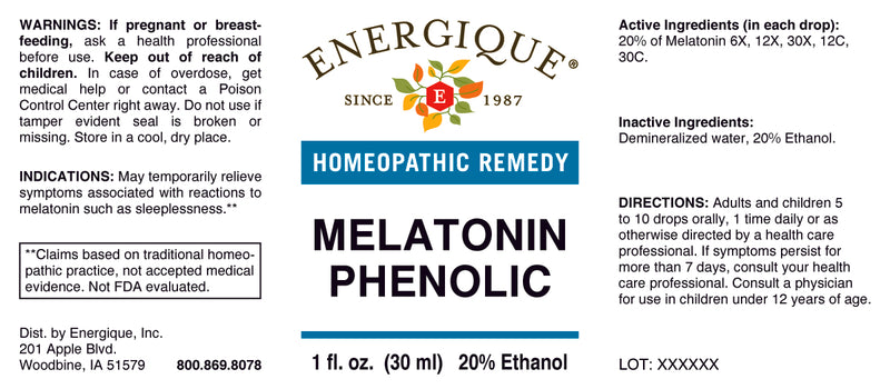 Melatonin Phenolic 1oz by Energique