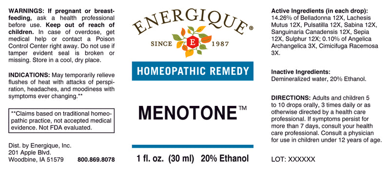 Menotone 1 oz by Energique