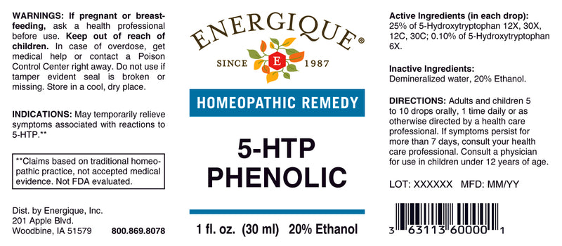 5-HTP PHENOLIC 1oz by Energique