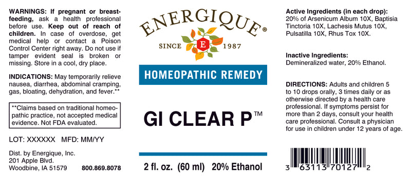 GI Clear P 2 oz by Energique