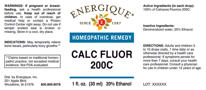 Calc Fluor 200C 1 oz by Energique