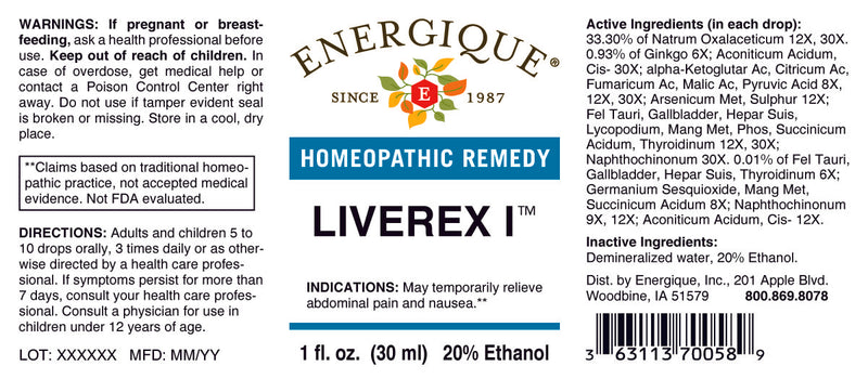 Liverex I 1 oz by Energique