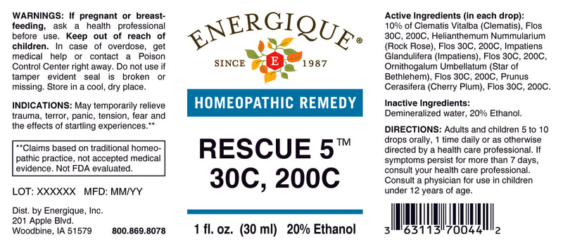 Rescue 5™ 30C-200C 1 oz by Energique
