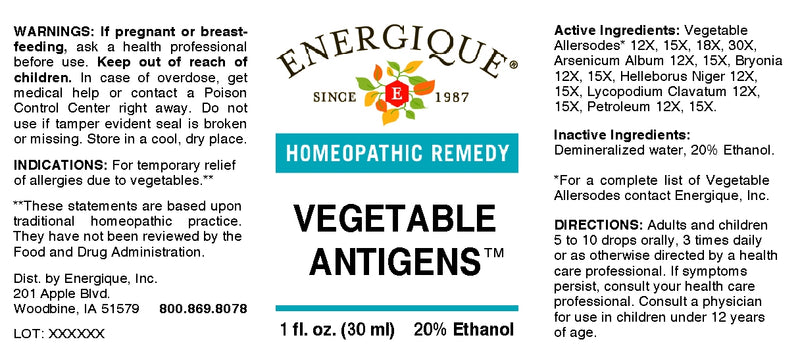 Vegetable Antigens 1 oz by Energique