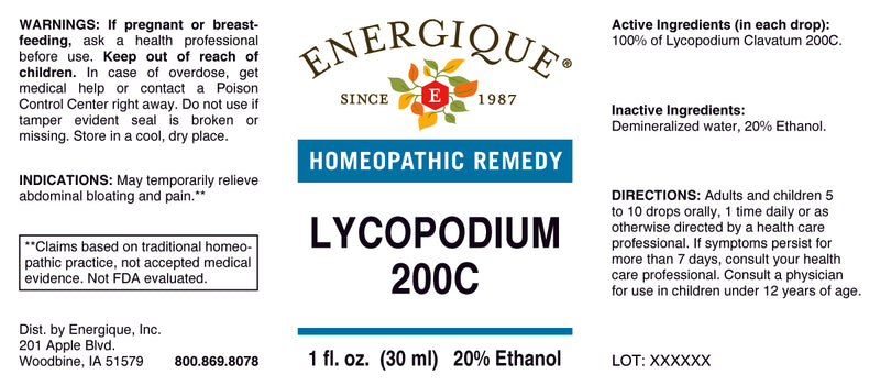 Lycopodium 200C 1 oz by Energique