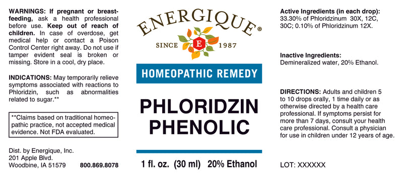 Phloridzin Phenolic 1 oz by Energique