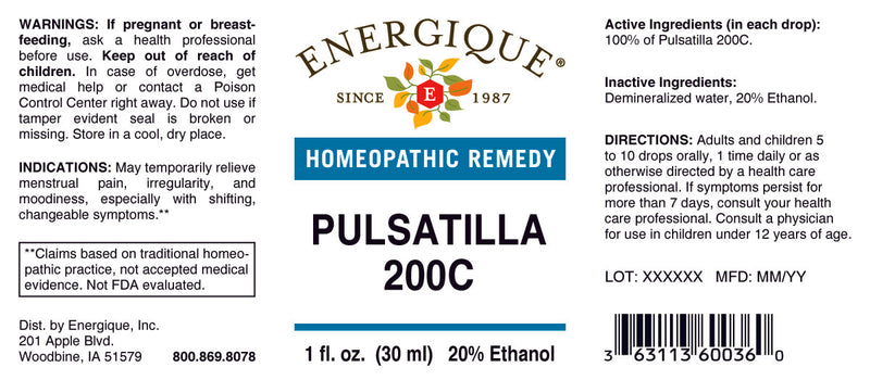 Pulsatilla 200C 1 oz by Energique