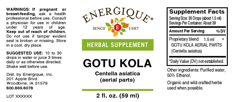 Gotu Kola  2 oz by Energique