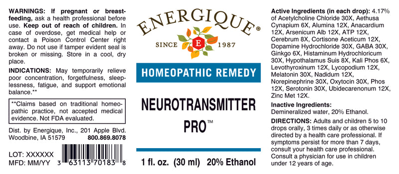 Neurotransmitter Pro 1 oz by Energique