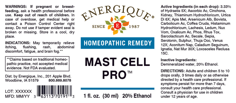 Mast Cell Pro 1 oz by Energique