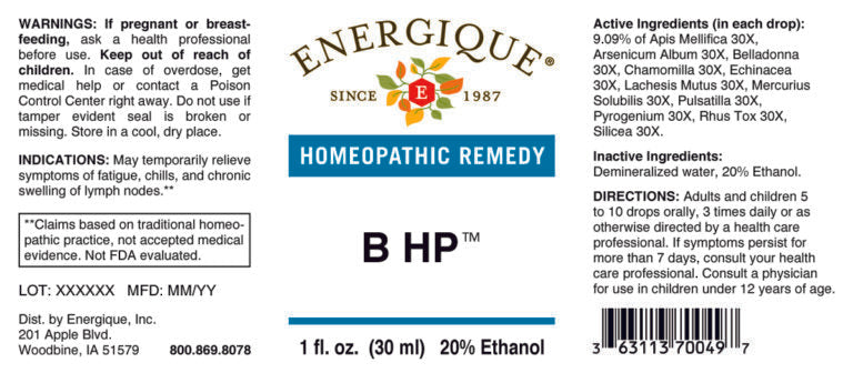 B HP (1 OZ.) (Was Bac HP 1oz.) by Energique