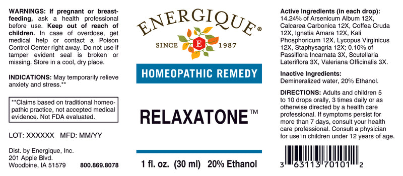 Relaxatone 1 oz by Energique