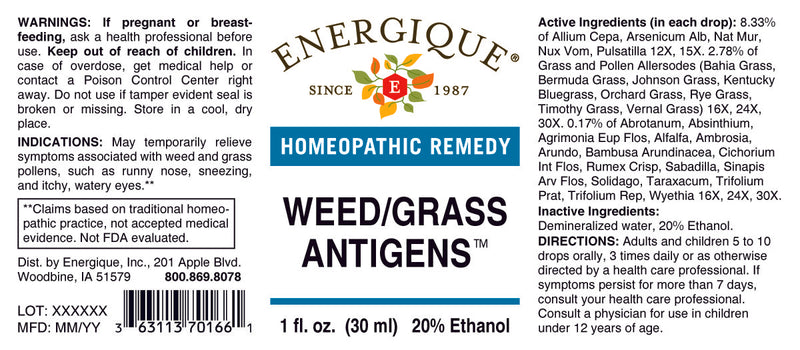 Weed/Grass Antigens 1oz by Energique
