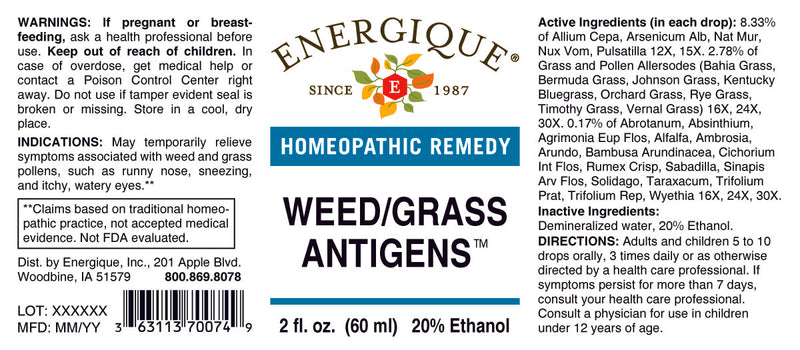 Weed/Grass Antigens 2 oz by Energique
