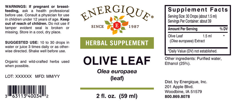 Olive Leaf 25 % 2 oz by Energique