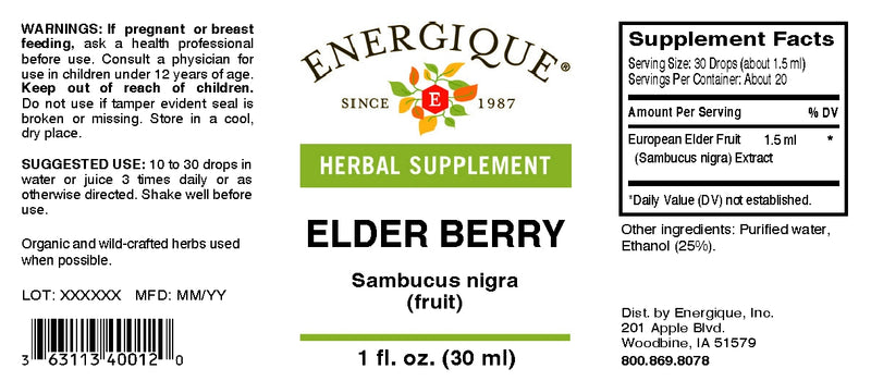 Elder- Berry Fruit 1 oz by Energique