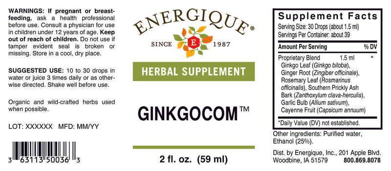 Ginkgocom 2oz by Energique