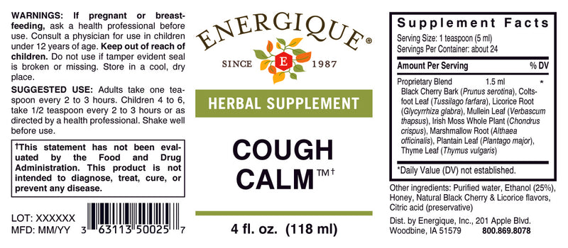 Cough Calm 4 oz by Energique
