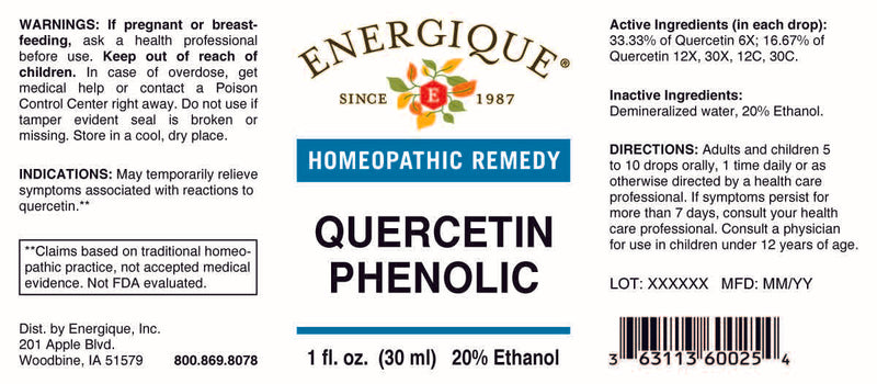 Quercetin Phenolic 1 oz by Energique