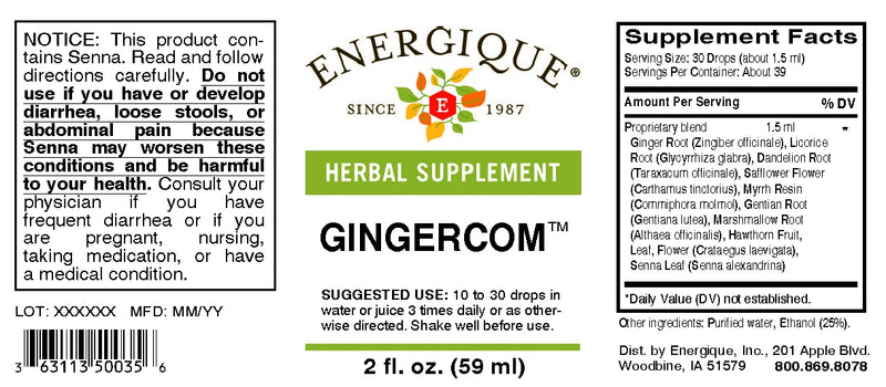Gingercom 2oz by Energique