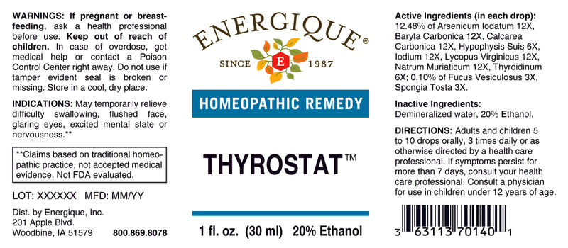 Thyrostat 1 oz by Energique