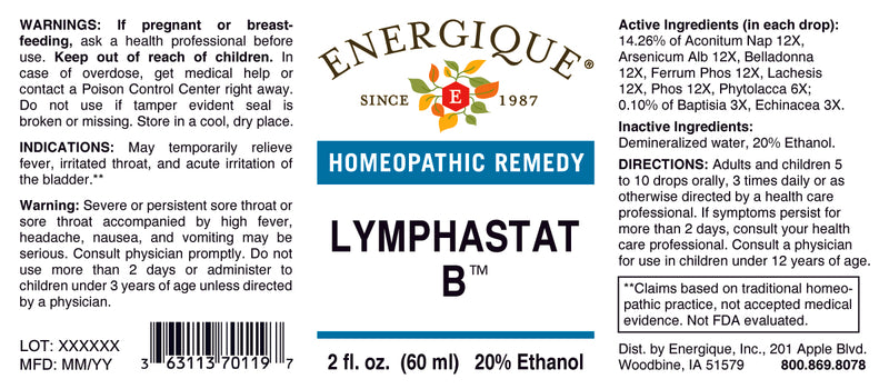 Lymphastat B 2 fl oz by Energique