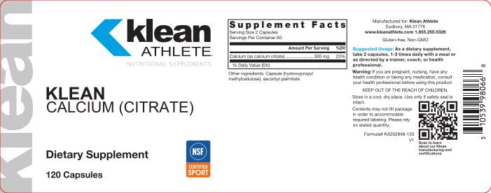 Klean Calcium Citrate 120 caps by Douglas Laboratories