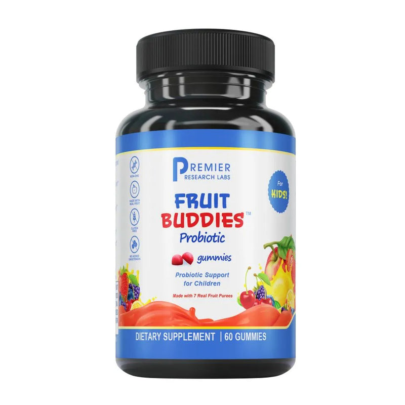Kids Fruit Buddies Probiotic Gummies 30 ct by Premier Research Labs
