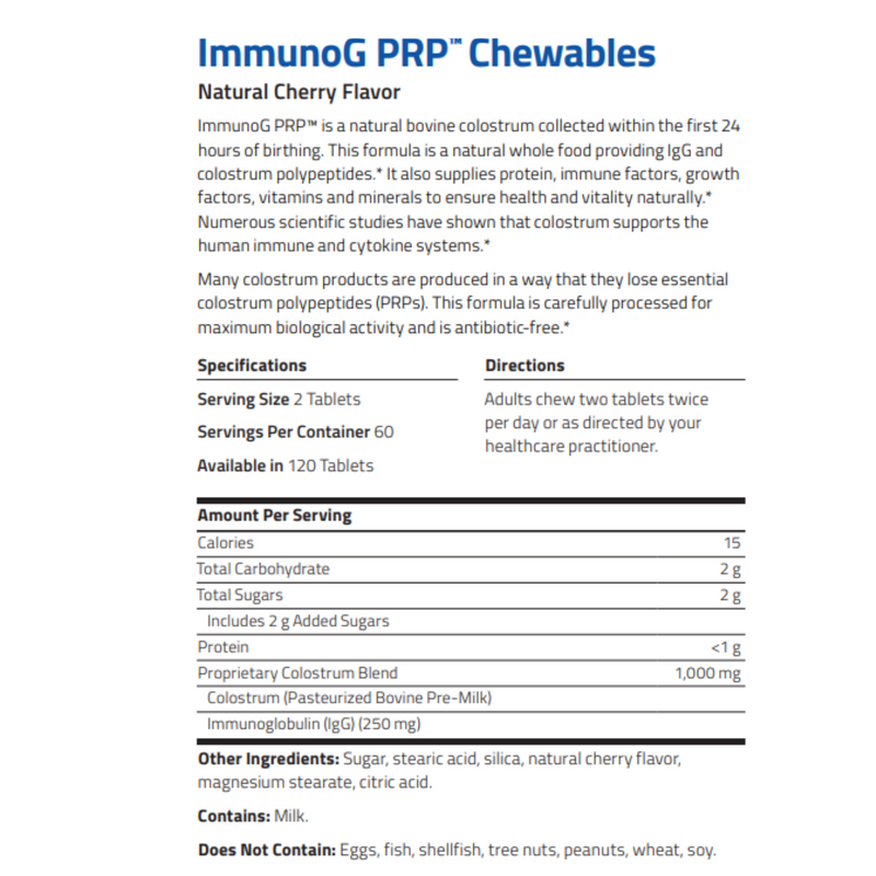 ImmunoG PRP™ Chewables Cherry - 120t by NuMedica
