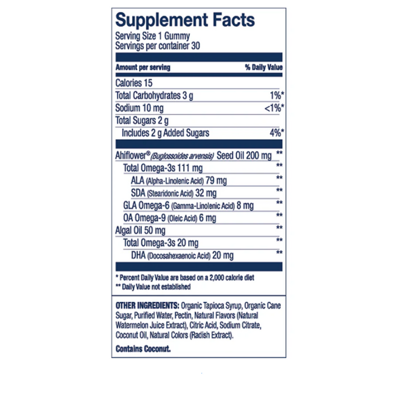 Vegan Omega-3 Gummies for Kids, Watermelon Wonder • 30ct  by Wiley&