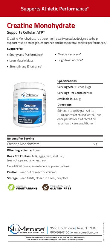 Creatine Monohydrate 10.58 oz by Numedica