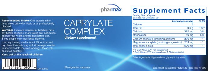 Caprylate Complex (90 caps) by Pharmax