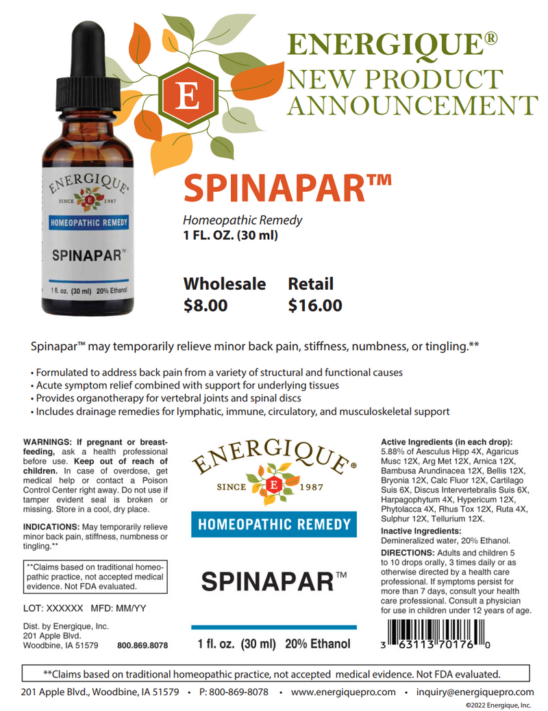Spinapar 1 oz by Energique