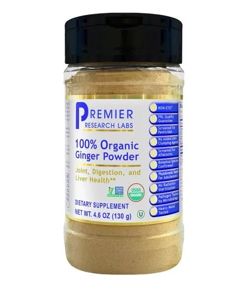 100% Organic Ginger Powder 4.6 oz by Premier Research Labs