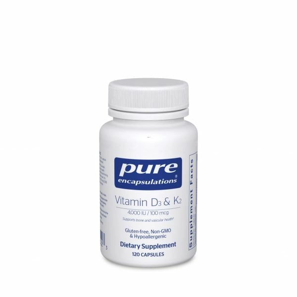 Vitamin D3 & K2 120 Caps by Pure Encapsulations